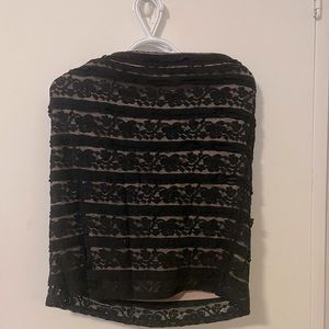 Black lace skirt